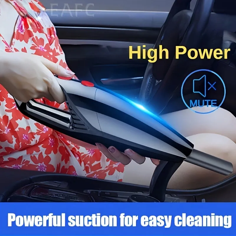 Portable Electric Car Vacuum Cleaner with Powerful Suction and Large Dust Cup