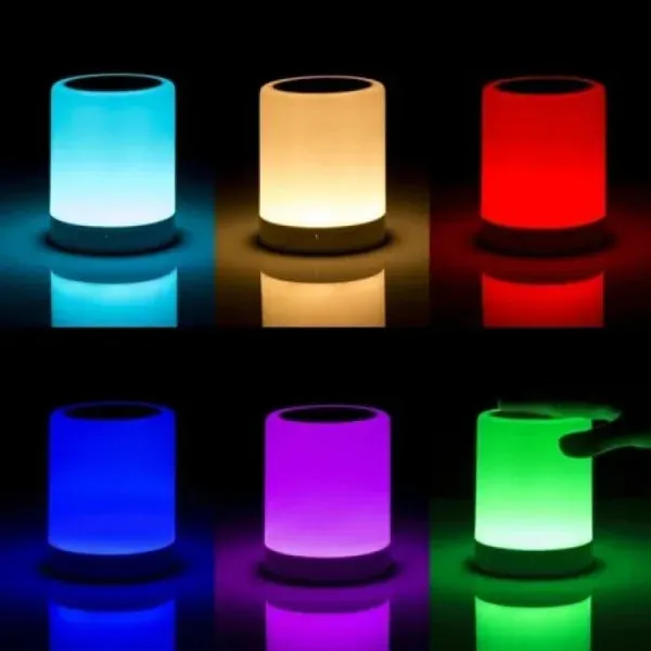 Portable Touch Lamp Bluetooth Speaker | Smart Touch Night Light Desk Lamp Color Changing