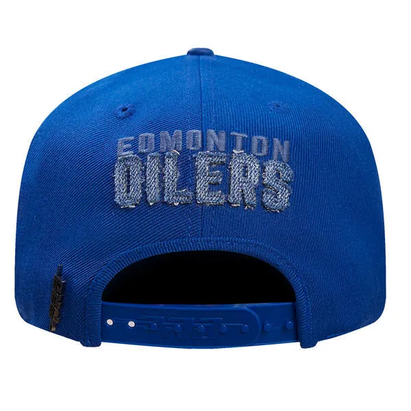 Pro Standard NHL Men's Edmonton Oilers Varsity Blues Snapback Cap Blue