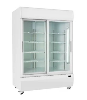 Prodis Double Sliding Door Display Fridge White - XD701S