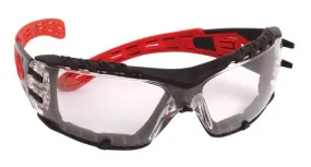 Protective Glasses - Dynamic Volcano Plus™ Rimless Red Temples Foam Padding & 4A Coating EP675GC / EP675GC