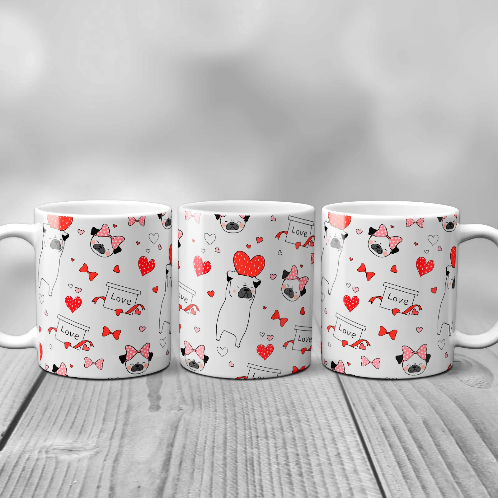 Pug Love Valentine's Day Mug