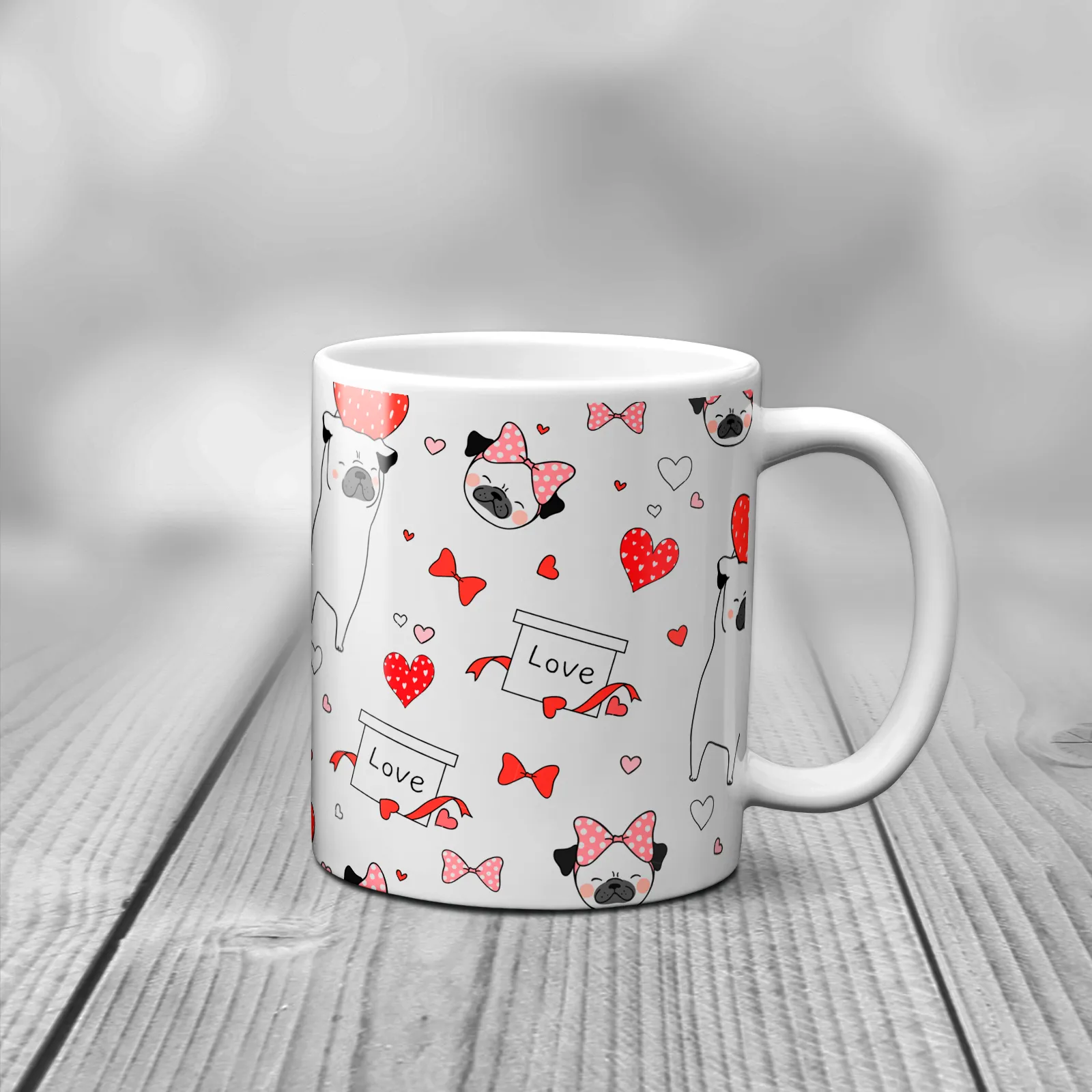 Pug Love Valentine's Day Mug