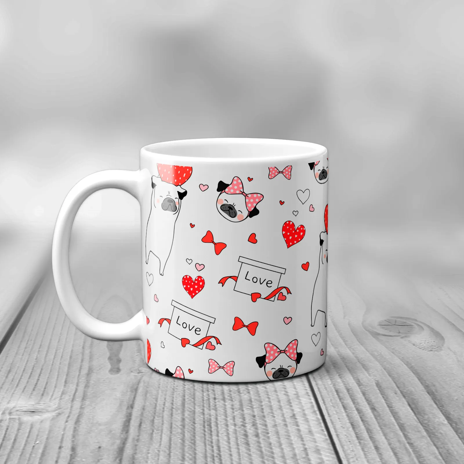 Pug Love Valentine's Day Mug