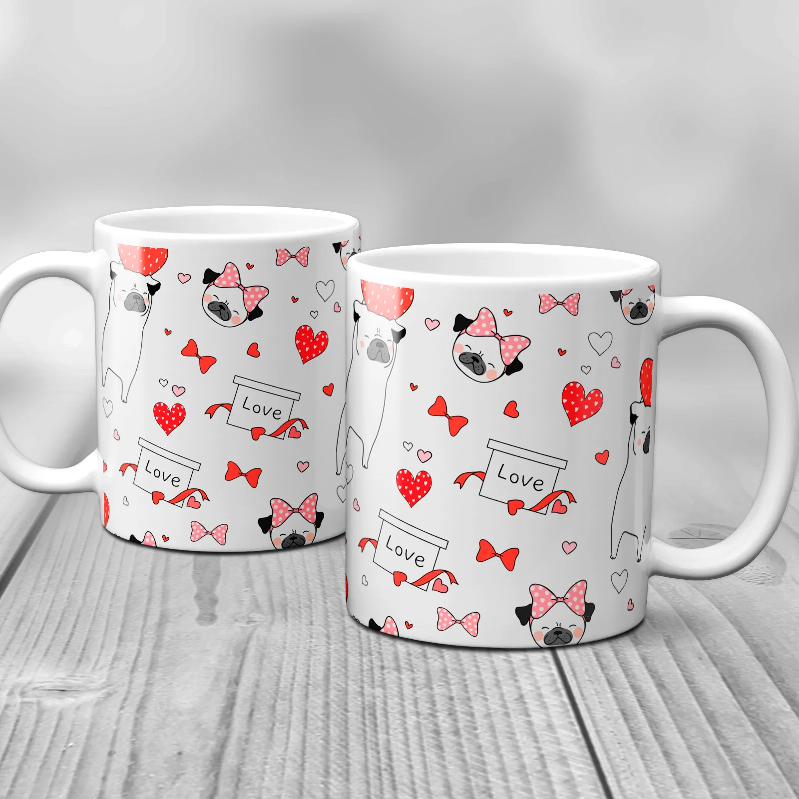 Pug Love Valentine's Day Mug