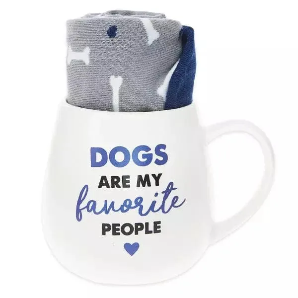 "Dogs Are My Favorite people" Mug and Socks Gift Set*