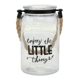 "Enjoy The Little Things" Decorative Glass Candle Lantern