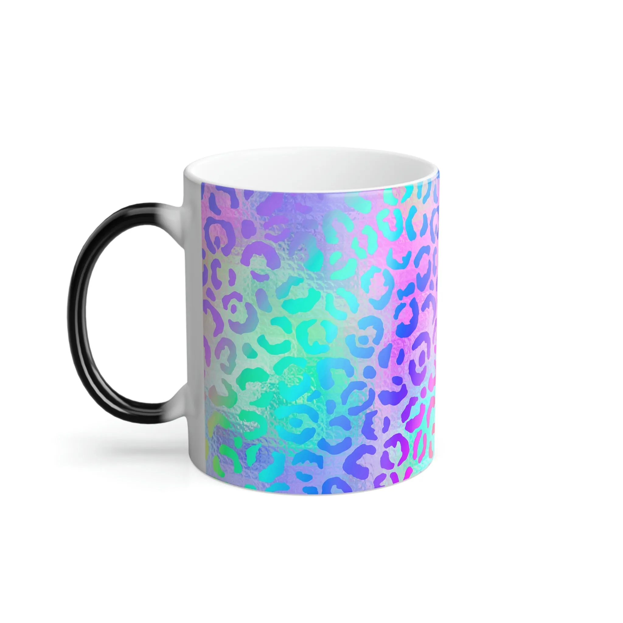 Rainbow leopard print 11oz Color Morphing Mug