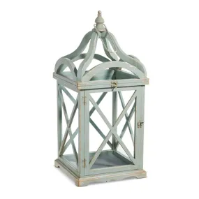 Raz Imports 2024 Green Meadows 28.75" Distressed Wood Lantern