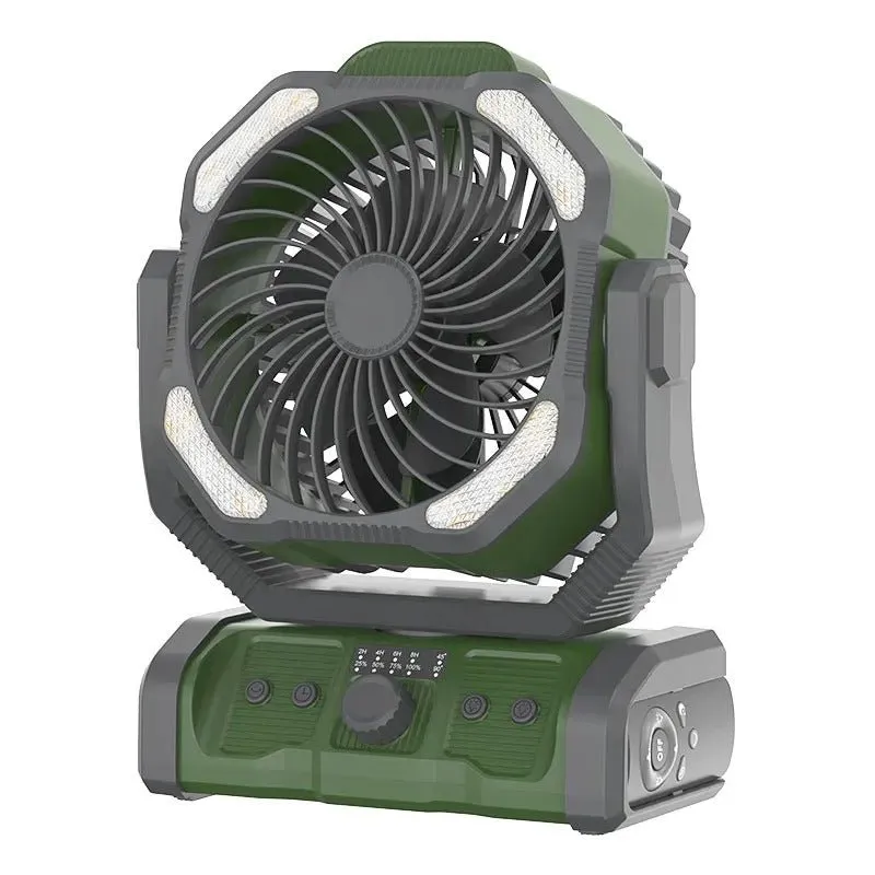 Rechargeable Portable Camping Fan -  Ceiling Fan with Light and Remote Control