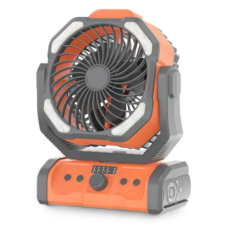 Rechargeable Portable Camping Fan -  Ceiling Fan with Light and Remote Control