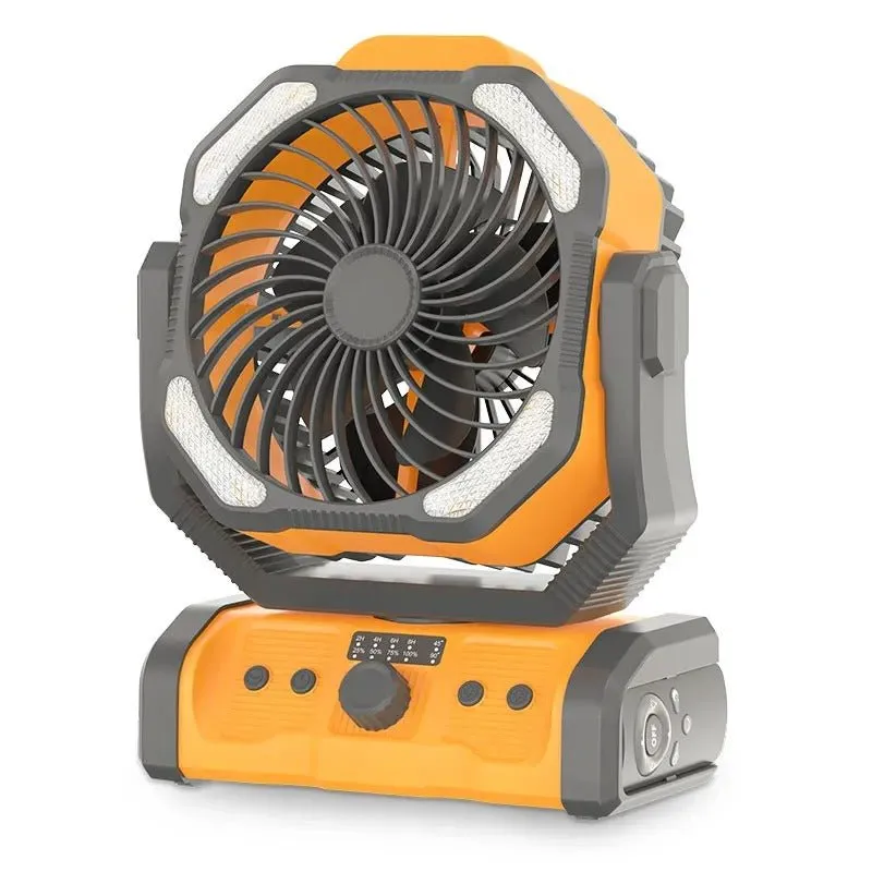 Rechargeable Portable Camping Fan -  Ceiling Fan with Light and Remote Control