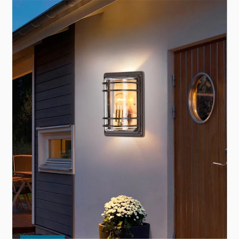 Retro Outdoor Waterproof Aluminum LED Wall Lamp For Garden, Porch, Villa