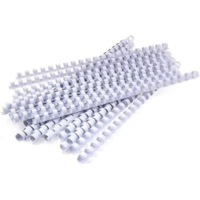 Rexel Plastic Binding Comb Round 21 Loop 6Mm A4 White Box 100