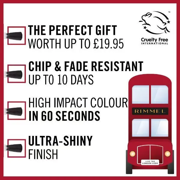 Rimmel London Bus 60 Second Super Shine Nail Polish Set of 5