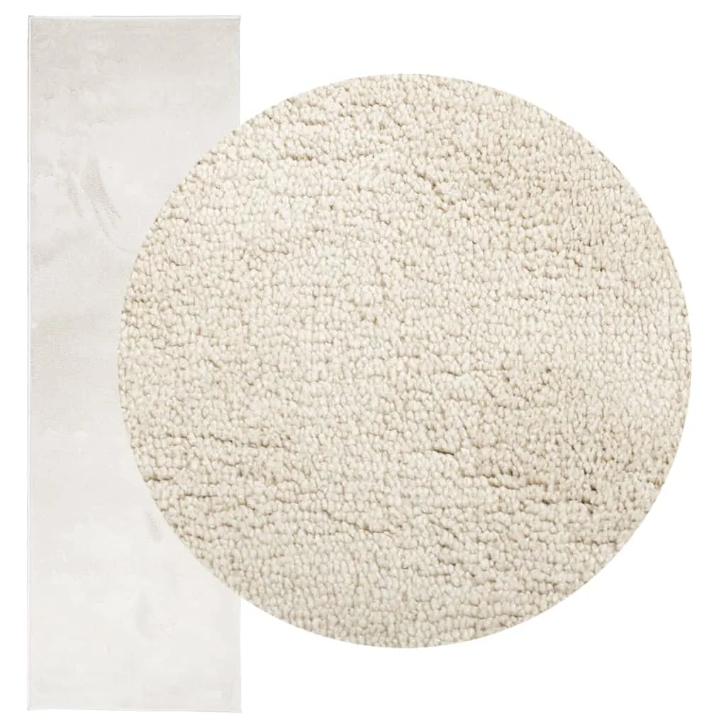 Rug OVIEDO Short Pile Beige 80x250 cm