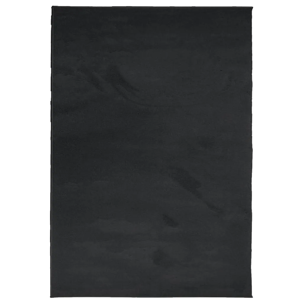 Rug OVIEDO Short Pile Black 120x170 cm