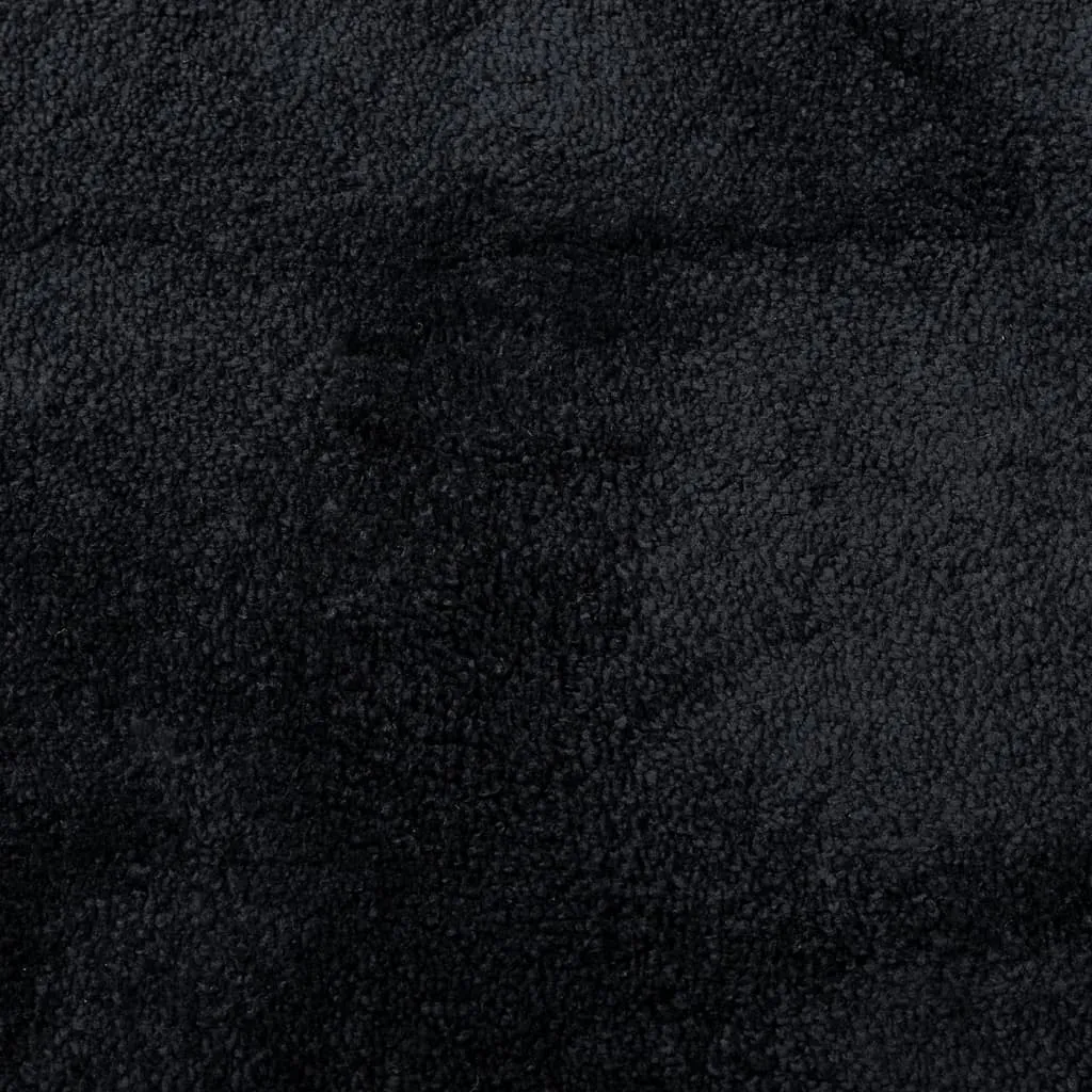 Rug OVIEDO Short Pile Black Ø 160 cm