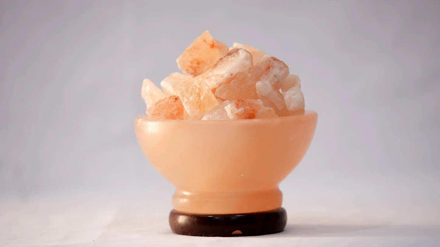 Salt Bowl Lamp With Chunks