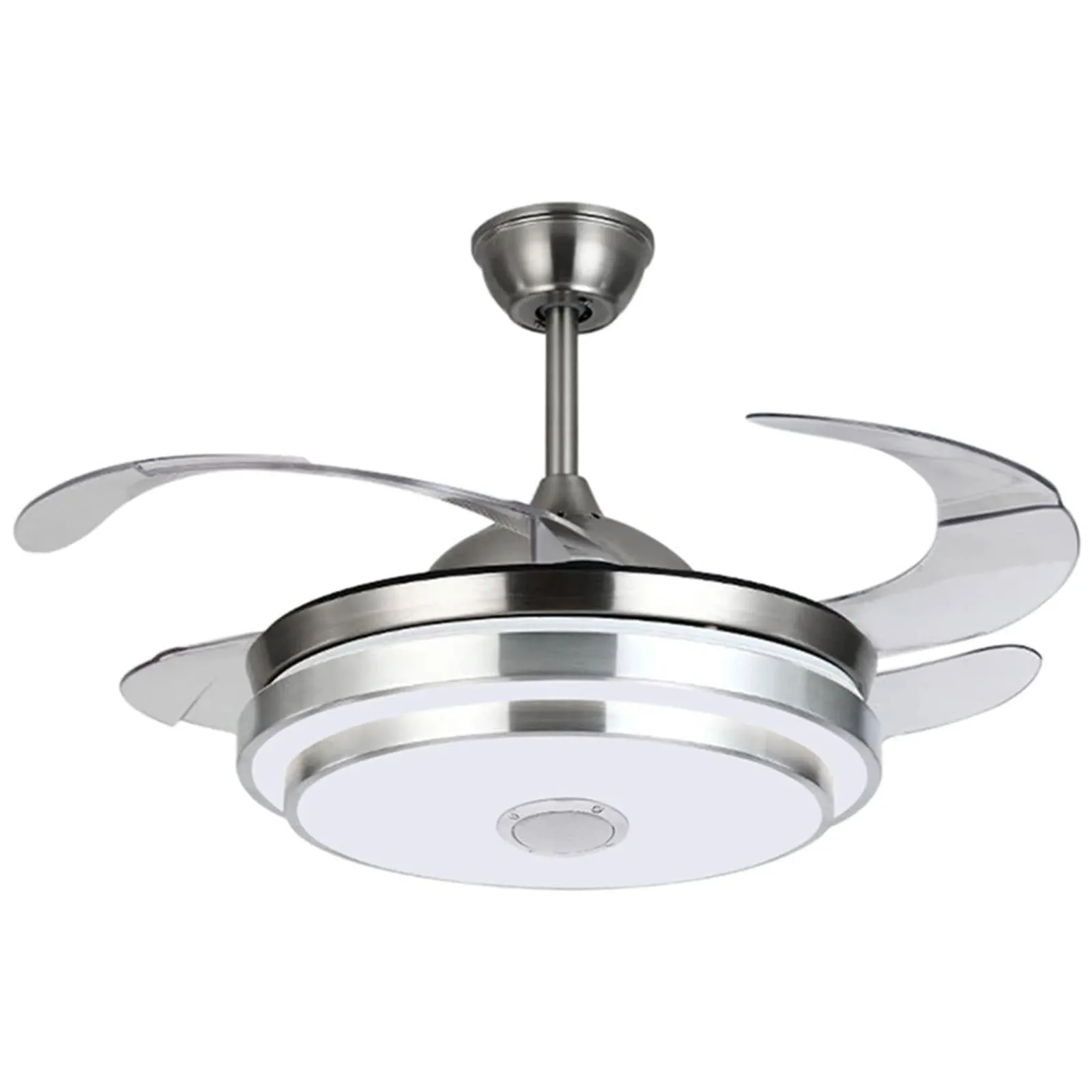 Silver Chandelier Ceiling Fan With Remote Control