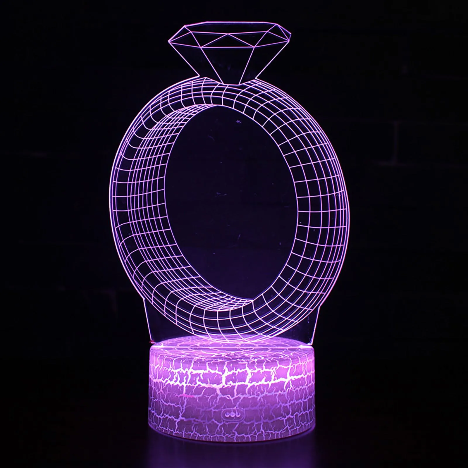 [Smarrt home]Valentine's Day Gift 3D Night LED Colorful Gradient Remote Control Night Light