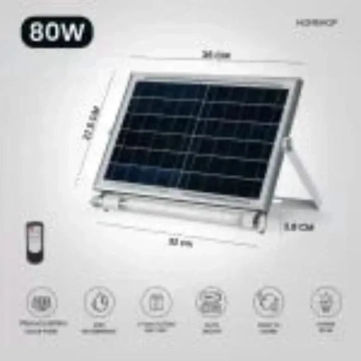 solar lamp for home waterproof 80W outdoor solar lanterns with panel and remote (Renewed)