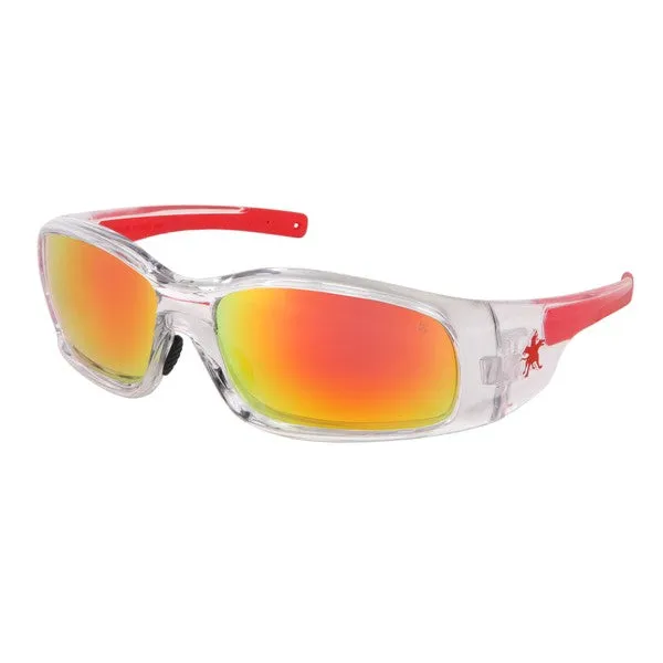 SR14R MCR Safety Swagger SR1 Series Safety Glasses, Fire Mirror Lens