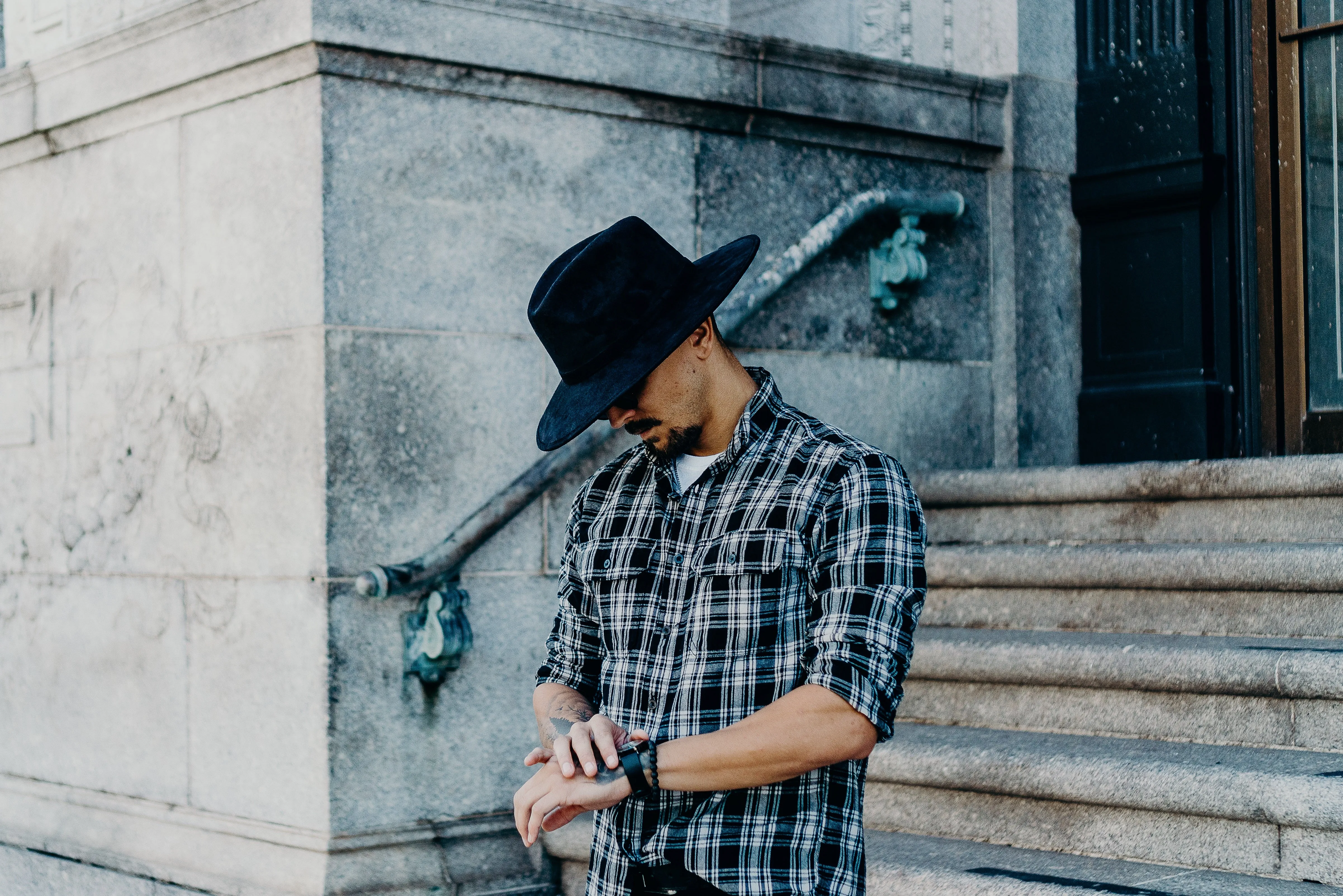 Suede Indiana Hat- Black