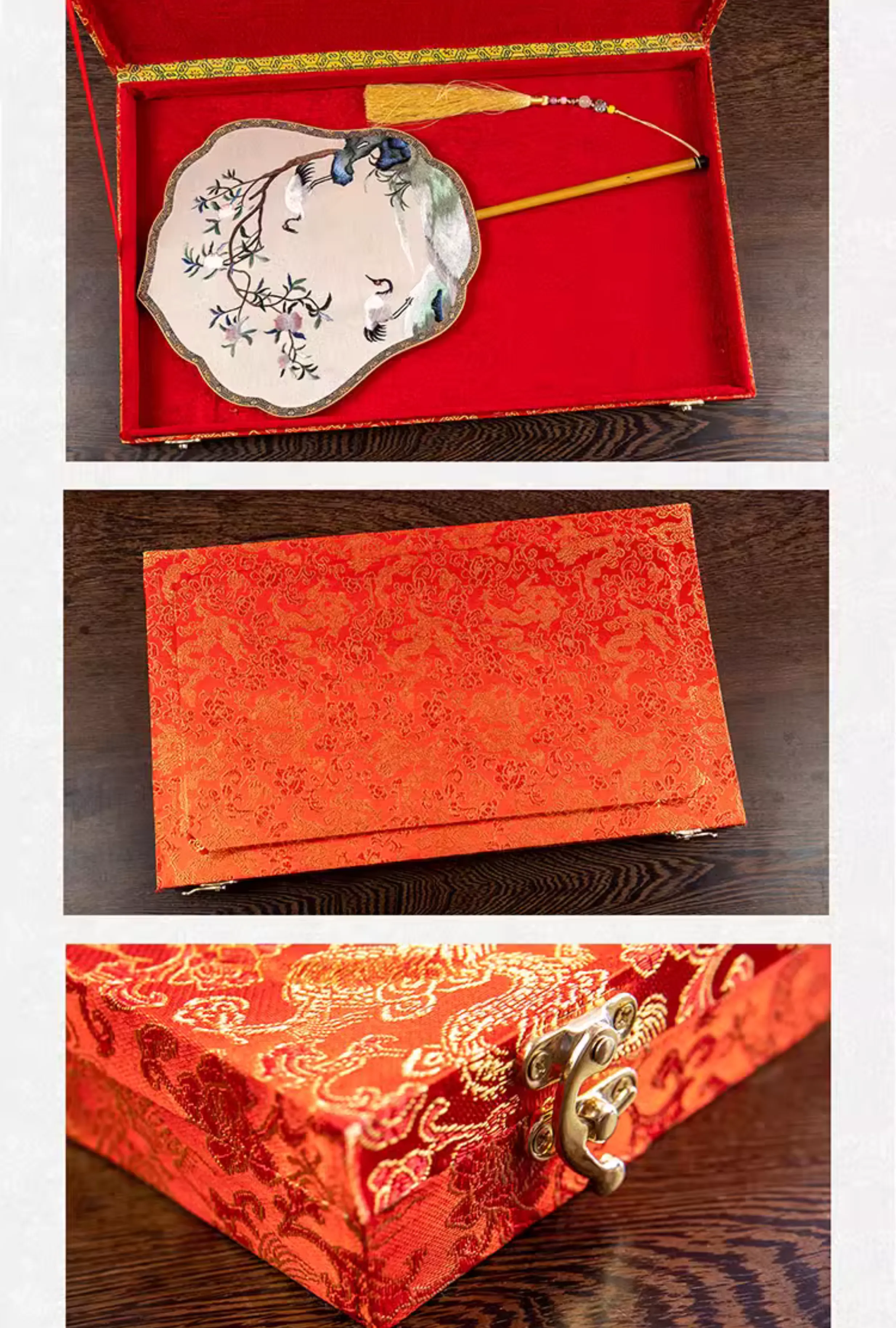 Suxiu Tuanshan 苏绣团扇 Suzhou Embroidery Double-Sided Various Silk Fans