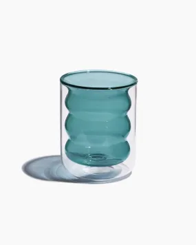 Teal Double Wall Groovy Cup