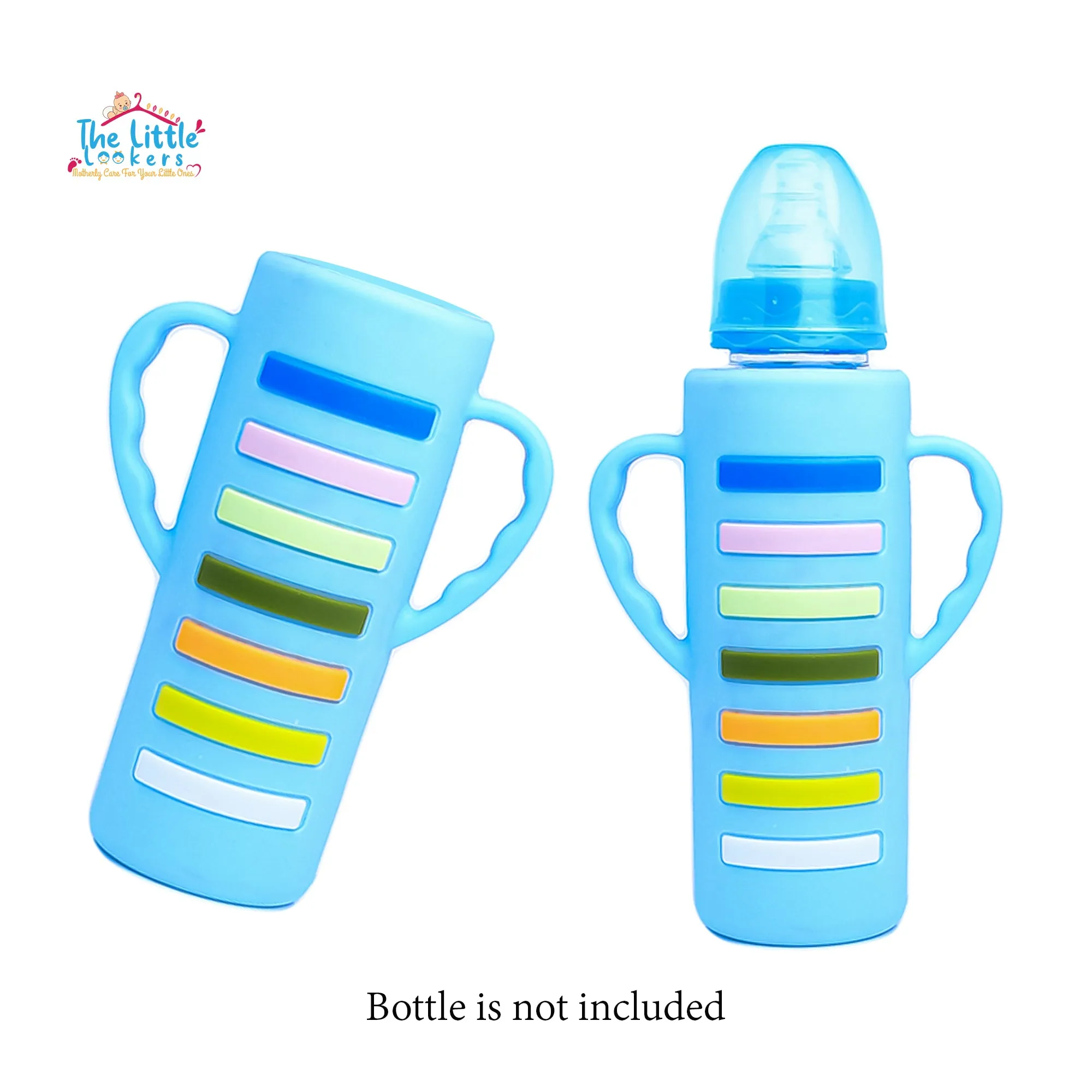 THE LITTLE LOOKERS Baby Bottle Cover with Handle/ Silicone Warmer Cover for Baby/Newborn/Infants/Toddlers