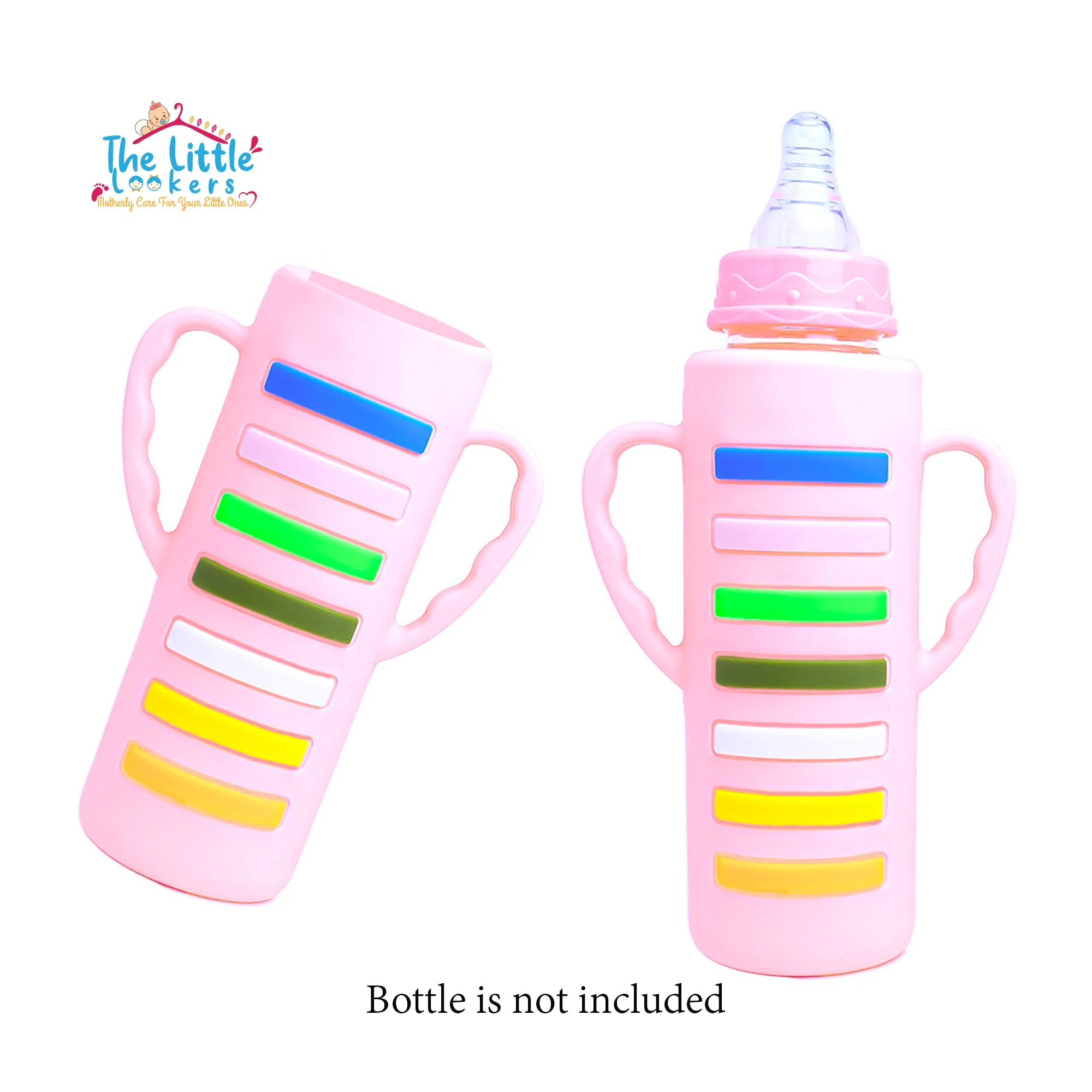 THE LITTLE LOOKERS Baby Bottle Cover with Handle/ Silicone Warmer Cover for Baby/Newborn/Infants/Toddlers