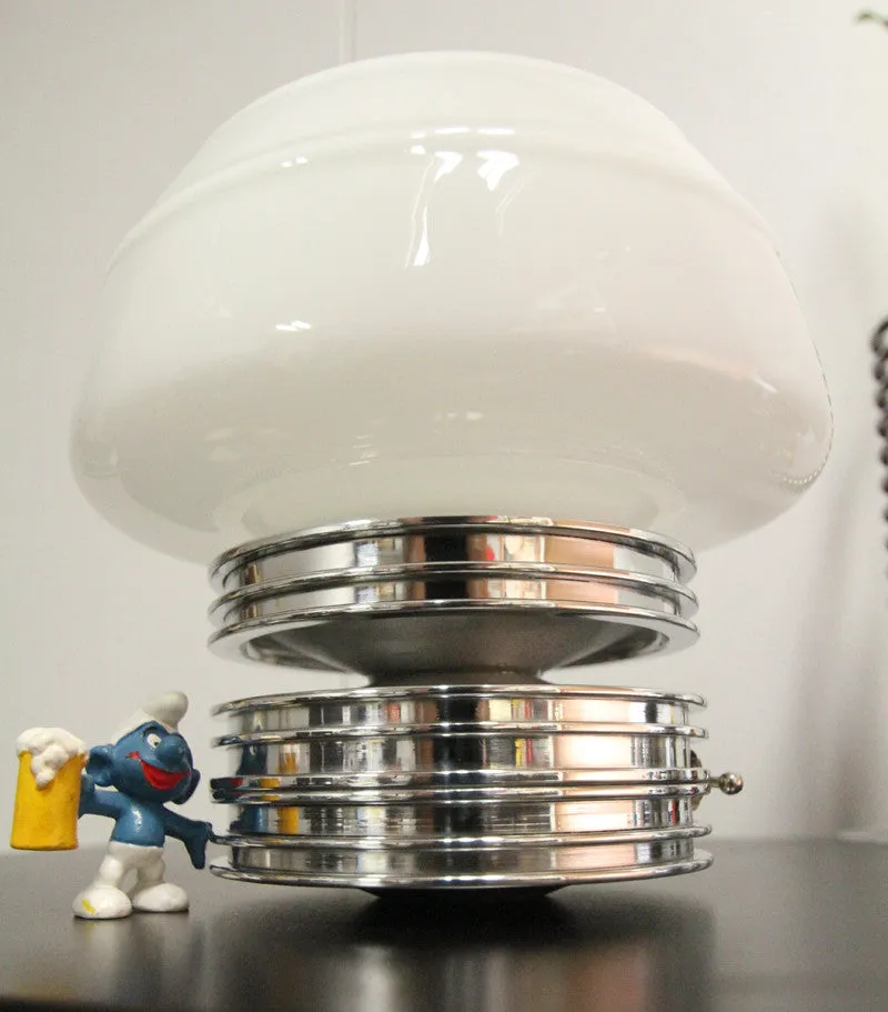 The Shroom Aviation Modern Art Polished Accent Piston Table Lamp