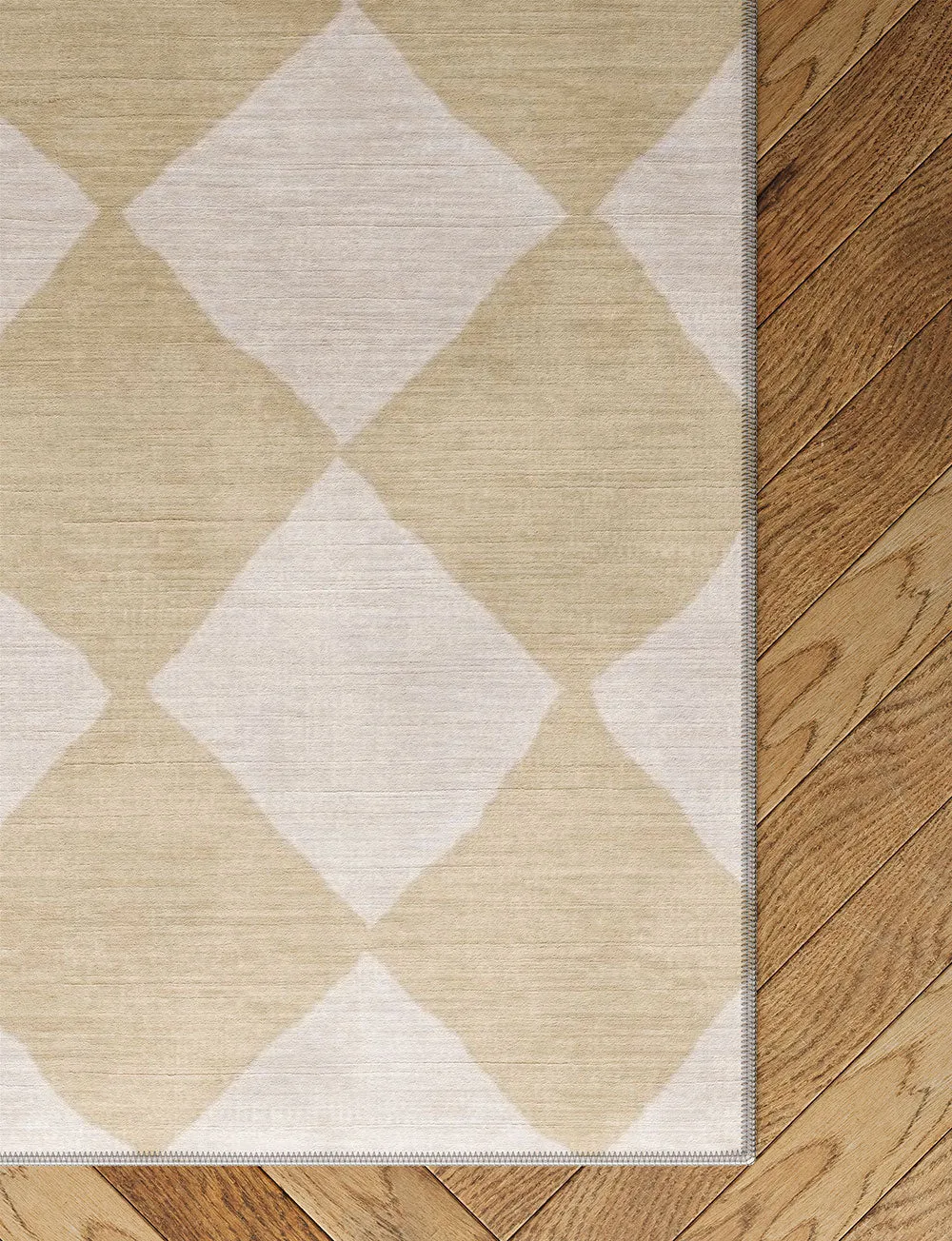 Trestres Checkered Natural & Ivory Rug - Second Love