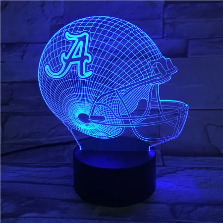 University of Alabama 3D lamp 1/3/7/16 colors variations