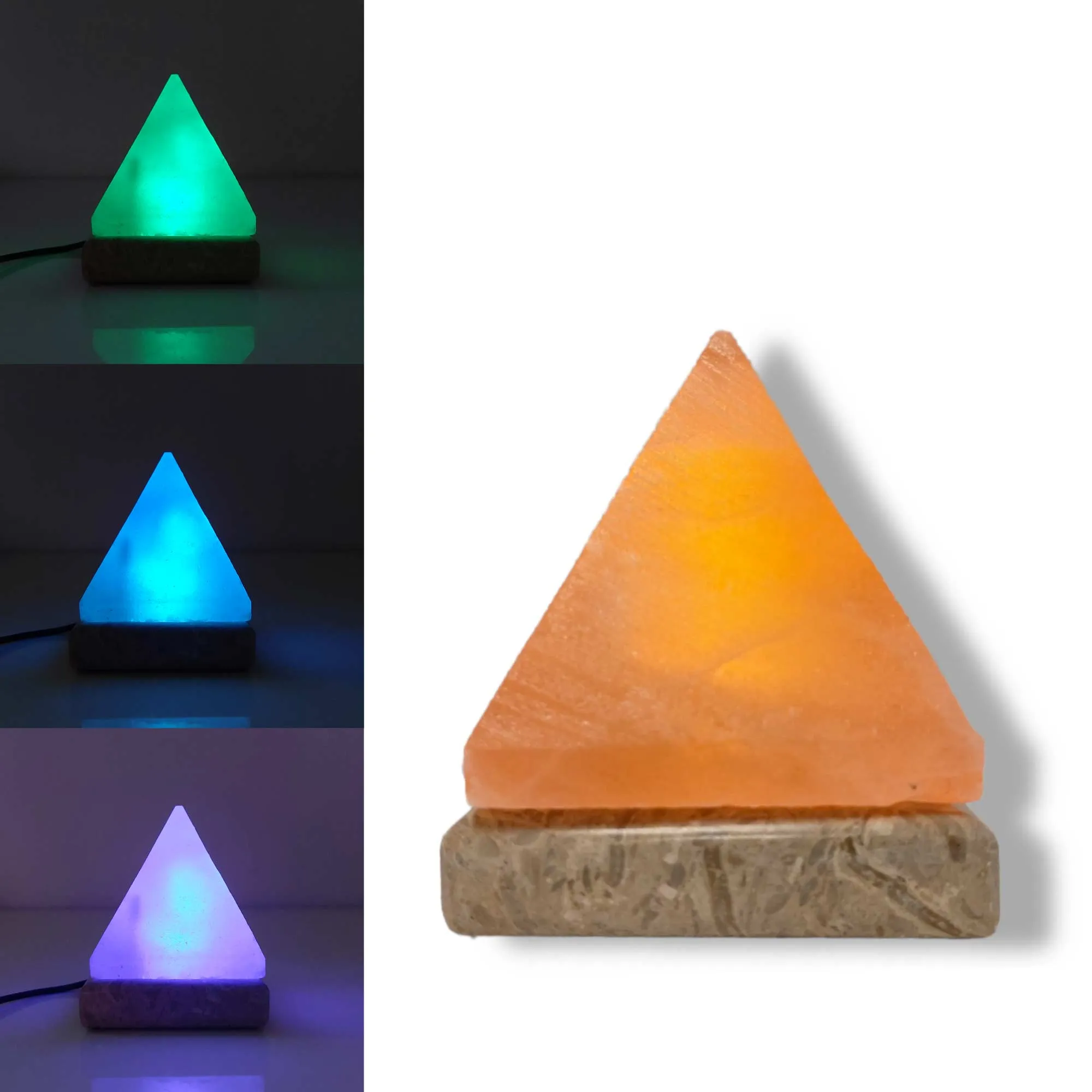 USB Colour Changing Salt Himalayan Lamp - Carved Shape Pink Rock LED Light