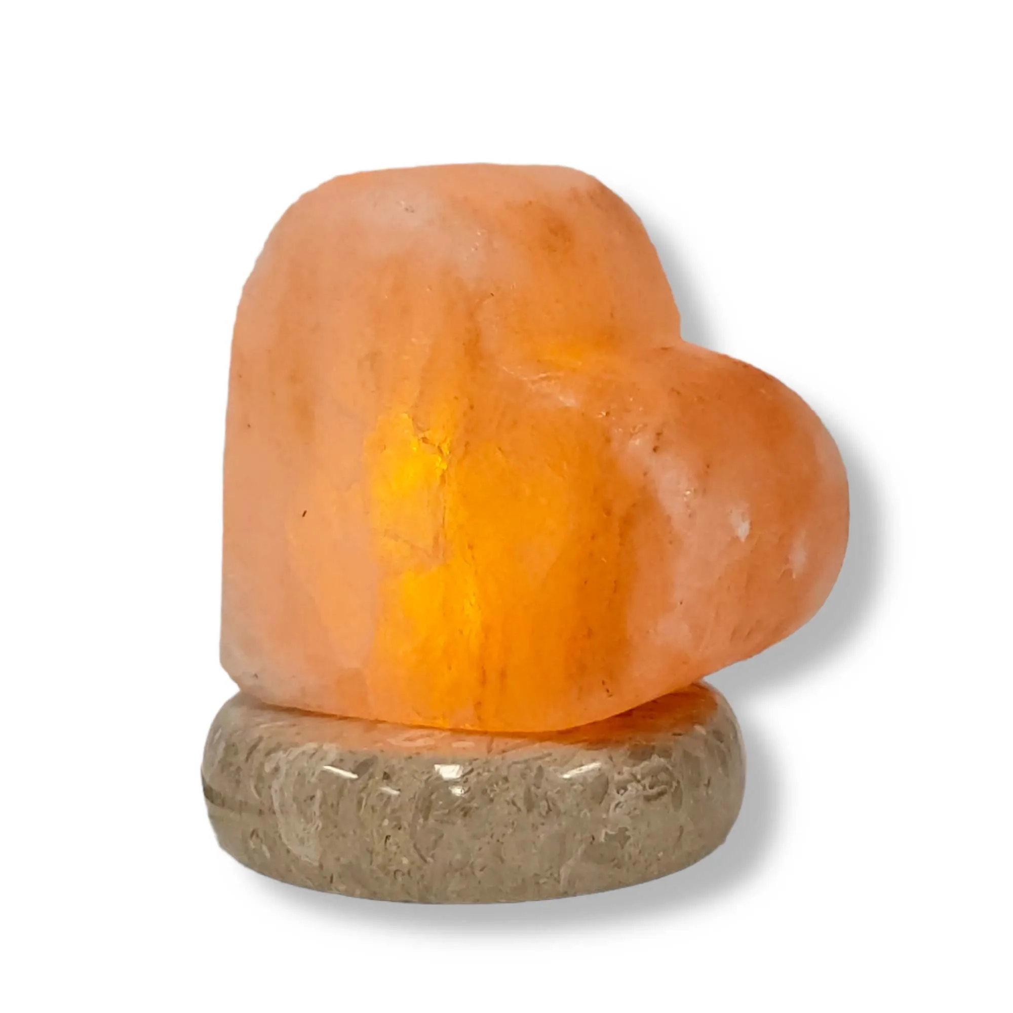 USB Himalayan Pink Rock Salt Lamp - Carved Shape Crystal LED Light