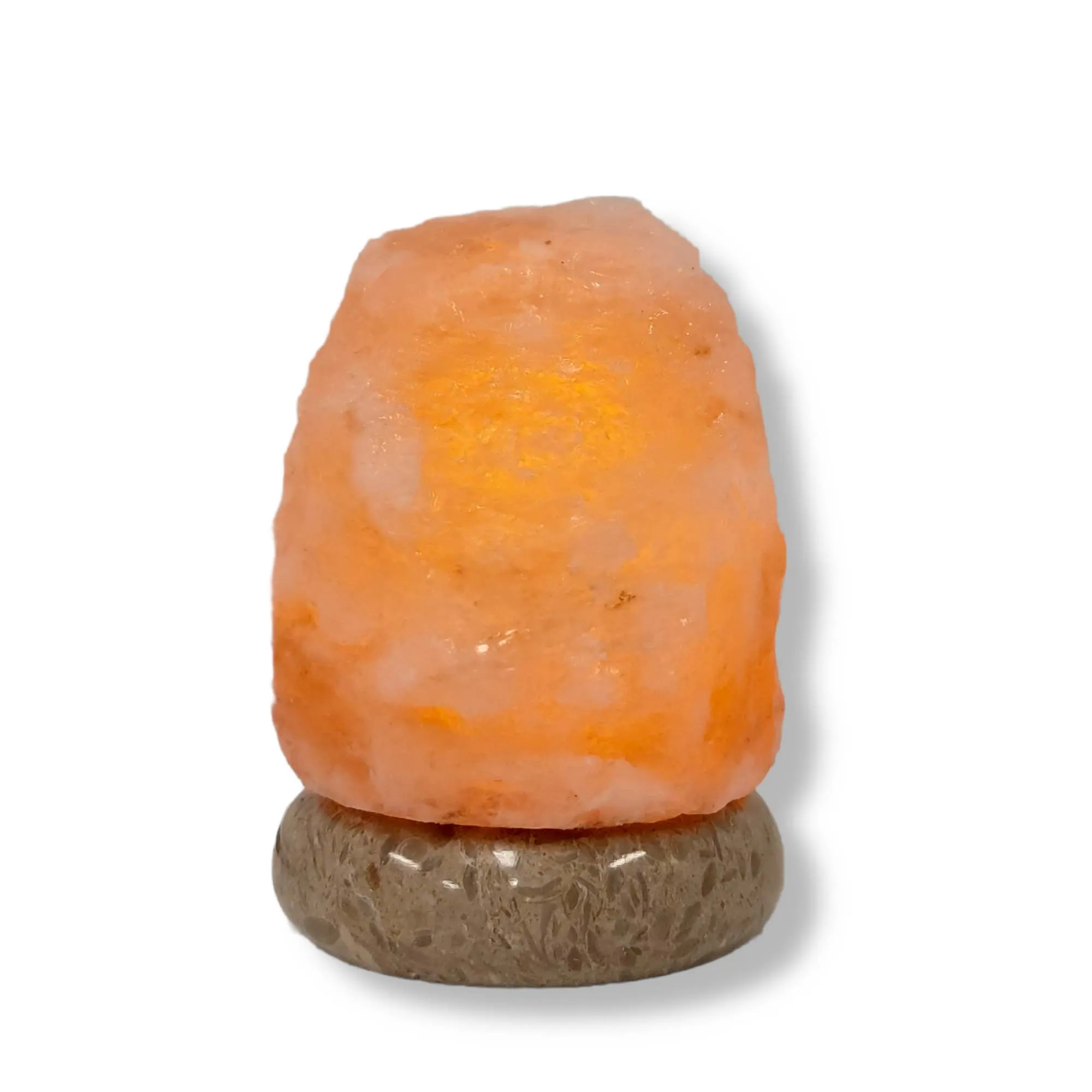 USB Himalayan Pink Rock Salt Lamp - Carved Shape Crystal LED Light