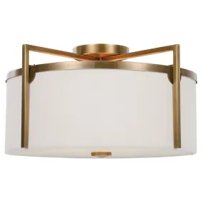 Uttermost Colfax Brass 3 Light Semi Flush