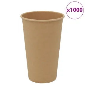 vidaXL Paper Coffee Cups 1000 pcs 16oz 400ml Brown