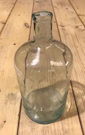 Vintage  Clear Glass Bottle #3925d