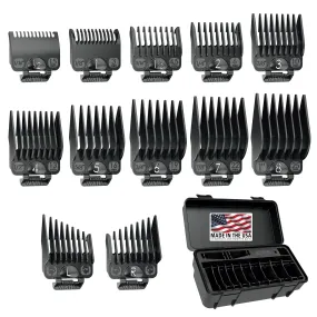 Wahl Clipper Genuine Secure Fit Guide Comb Set with Hair Clipper Guard Organization