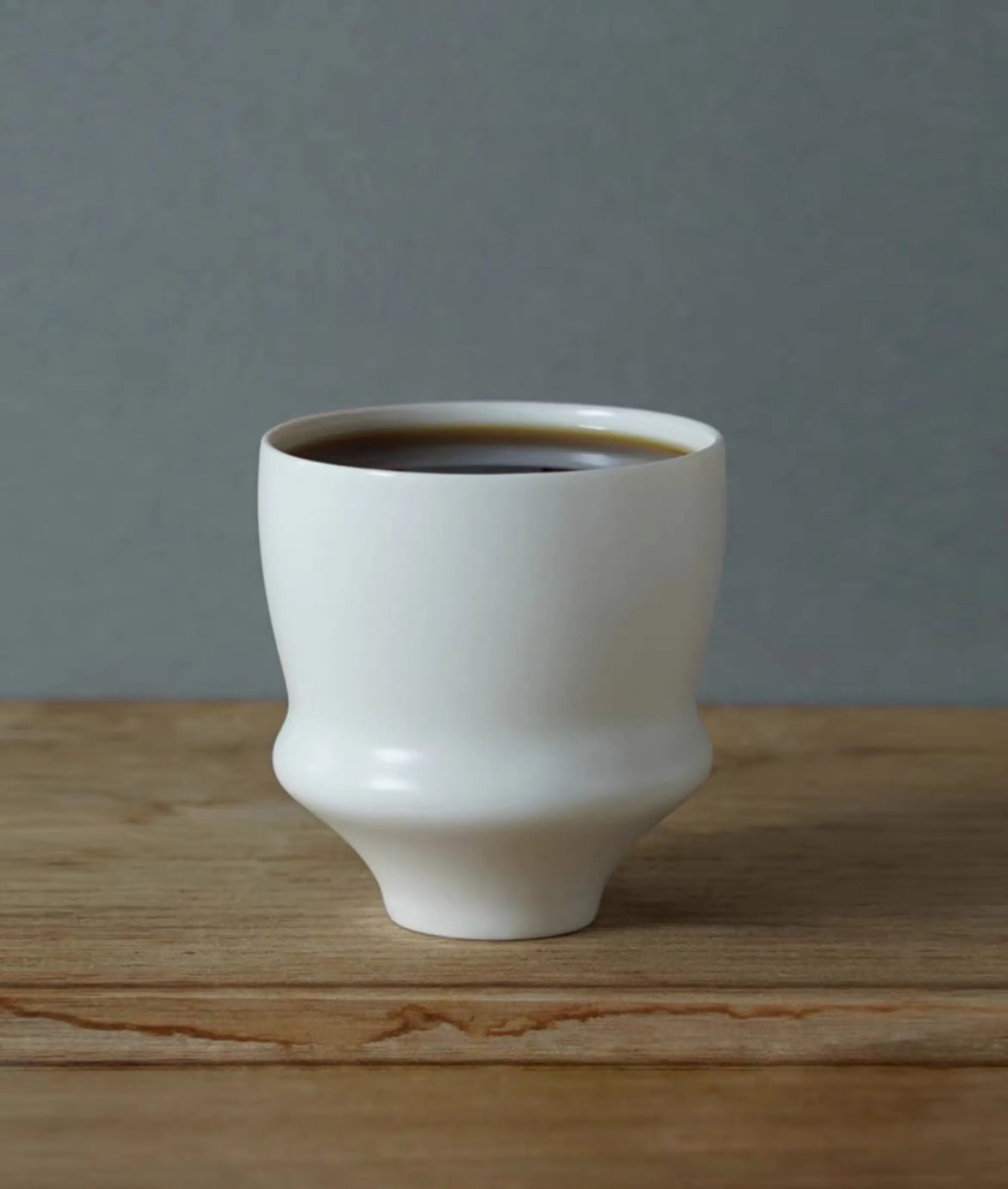 White Ceramic Belly Cup