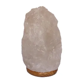 White Salt Crystal Lamp with USB