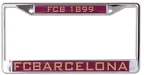 Wincraft Barcelona License Plate Frame - Chrome-Burgundy-Gold