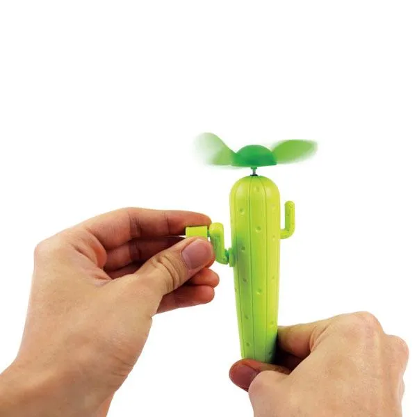 Wind Up Cactus Travel Fan Displayer of 18