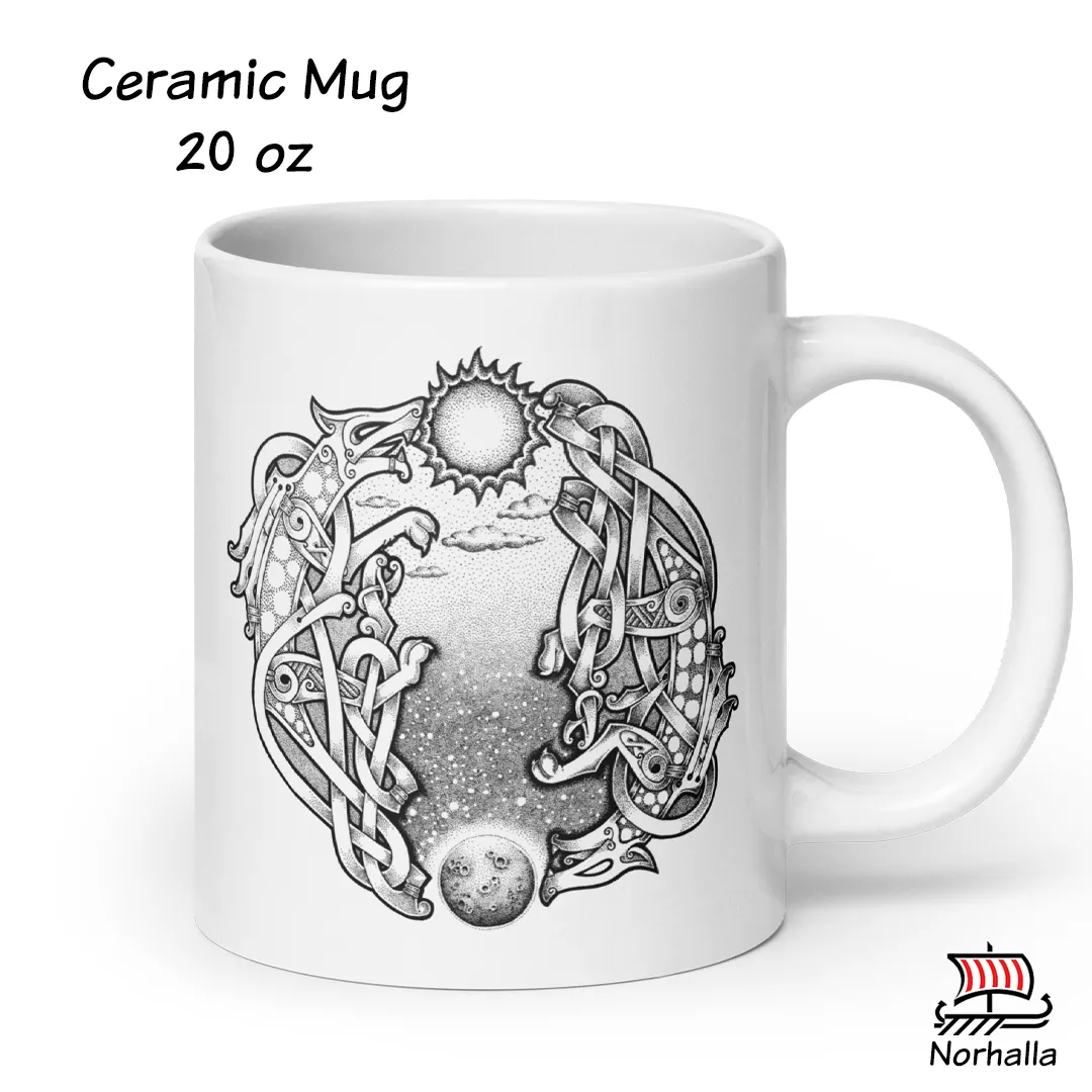 Wolves Skoll and Hati Mug