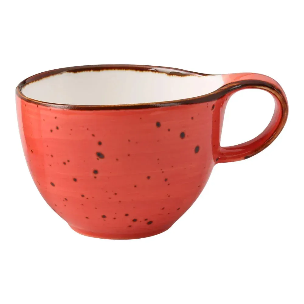 Yanco LY-001CR Lyon 7 Oz Reactive Glaze Coral Coffee/Tea Cup, Pack of 36