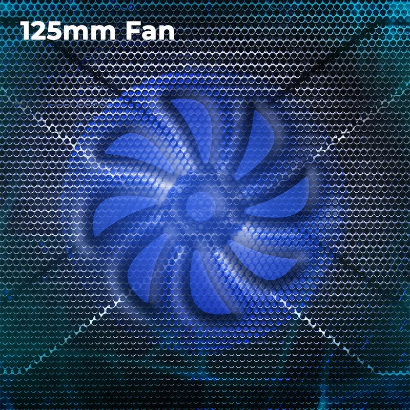 Zebronics NC2100 Laptop Cooling Stand with 125mm Fan, Silent Operation, LED Light, Supports up to 15.6 inch Laptops and Retractable Stand