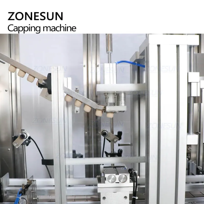 ZONESUN ZS-XG16D Automatic Glass Bottle Cap Cork Press Machine Jar Whisky Plastic Bottle Capping Machine With Dust Cover